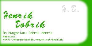 henrik dobrik business card